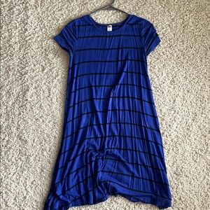 Old Navy Asymmetrical Tie Front Blue Sundress